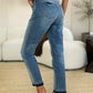 Judy Blue Full Size Mid Rise Rigid Magic Release Hem Jeans