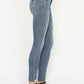 Judy Blue Full Size Tummy Control Vintage Wash Hem Destroy Skinny Jeans