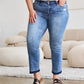 Judy Blue Full Size Release Hem Cropped Bootcut Jeans