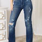 Judy Blue Full Size Mid Rise Hand Sand & Destroy Bootcut Jeans