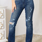 Judy Blue Full Size Mid Rise Hand Sand & Destroy Bootcut Jeans