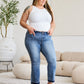 Judy Blue Full Size Release Hem Cropped Bootcut Jeans